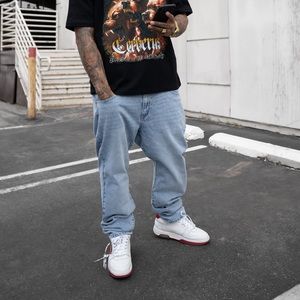 Dean straight jeans - Wash blue